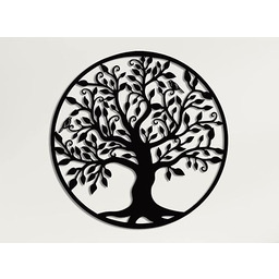 Dekadron Metalowa sztuka ścienna drzewo życia sztuka ścienna