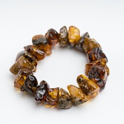 Pakamera Surowa bransoleta z bursztynu bałtyckiego - naturalny