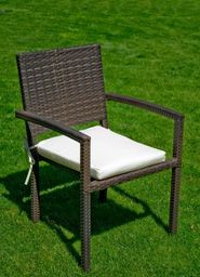 Krzesło technorattan brązowy