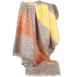 Darymex Koc bawełniany akrylowy 150x200 w pasy beżowy