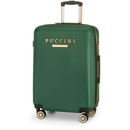 Walizka Średnia Podróżna Na Kółkach Twarda Puccini Zielona
