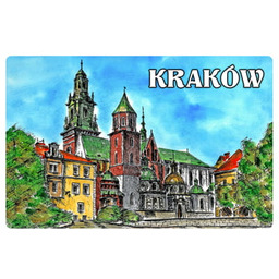 Magnes na lodówkę z efektem 3D Kraków obraz
