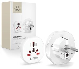 TECH-PROTECT UNIVERSAL TRAVEL ADAPTER FROM EU WHITE