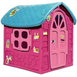 Lean Toys, domek ogrodowy dla dzieci, różowy