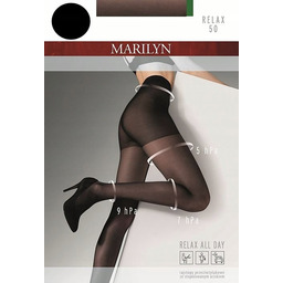 Rajstopy Przeciwżylakowe Profilaktyczne Marilyn Relax 50 Den Czarne