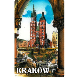 Magnes na lodówkę z efektem 3D Kraków obraz