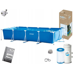 Basen Prostokątny Ogrodowy Stelażowy 450x220x84 z pompą Intex