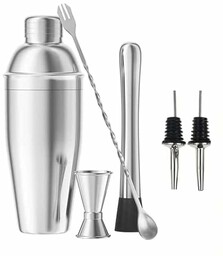 Zestaw barmański 6 el - shaker 550 ml