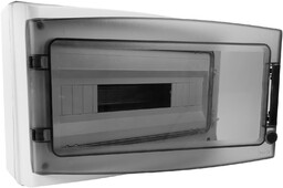 Rozdzielnica natynkowa HIGHT IP65 18 modułowa transparentne drzwi