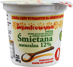 Łemkowyna Ekologiczna śmietana 12 % 280 g (EKO)
