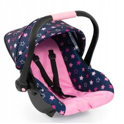 Fotelik Samochodowy Dla Lalek Z Daszkiem Niebieski