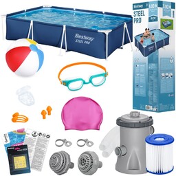 Basen Bestway 300x201x66 Ogrodowy Stelażowy 56411 11w1