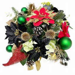 Wiązanka Stroik Bożonarodzeniowy na cmentarz Gwiazda betlejemska MIX