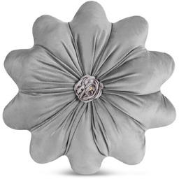 Poduszka welwetowa srebrna w kształcie kwiatu POEJ-03