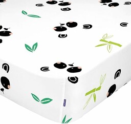 HappyFriday Prześcieradło z gumką Moshi Moshi Panda Garden