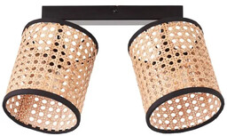 Brilliant Sufitowa lampa ratanowa Wiley 99486/06 podwójna czarna