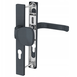 Klamka z szyldem i gałką do furtki ,