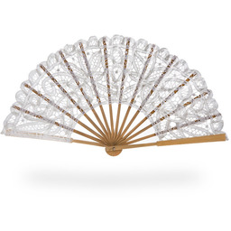 Wachlarz koronkowy - biały