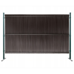 Listwy ogrodzeniowe pionowe wąskie 44-62mm 153x250cm RD02 Ciemnobrązowy