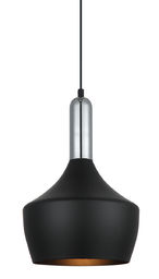 Italux lampa wisząca Ophelia MDM-3028/1 BK+CR chrom czarna