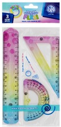 Zestaw geometryczny 20cm 3el Pastel Flexi v2 Astra