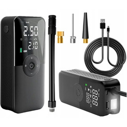 Pompka Elektryczna Rowerowa Bezprzewodowy Powerbank Kompresor Samochodowy