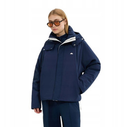 ELLESSE GRANATOWA KURTKA ZIMOWA Z KAPTUREM 42 OPA