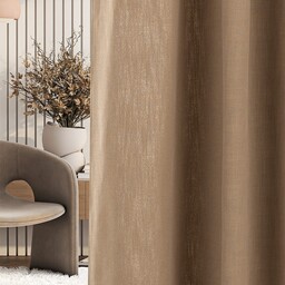 Zasłona gotowa na taśmie marszczącej 140x280cm light brown