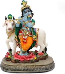 alikiki Hinduski Bóg Pan Kryszna Statua - 14,5