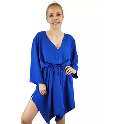 Piękna luźna sukienka mini asymetryczna-XL/2XL