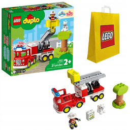 Klocki Lego || Duplo 10969 Wóz Strażacki Straż