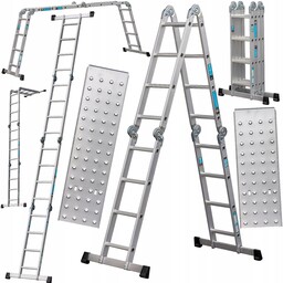 Drabina aluminiowa przegubowa 150KG składana wielofunkcyjna 4x4 podest