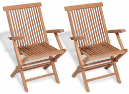 Elior Składane drewniane krzesła ogrodowe W7-B49