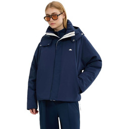 ELLESSE GRANATOWA KURTKA PUCHOWA Z PIKOWANIEM I