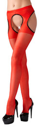 Cottelli Legwear Suspender Tights 230316 Red
