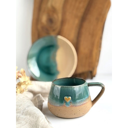 Pakamera Filiżanka Beczułka ręcznie robiona z sercem 250