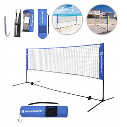 SKŁADANA SIATKA DO SIATKÓWKI BADMINTONA TENISA Z REGULACJĄ