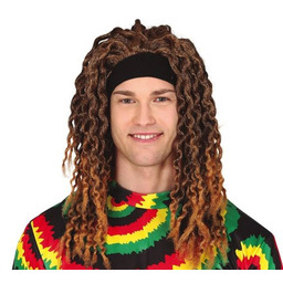 Peruka Rasta, Brązowa z opaską