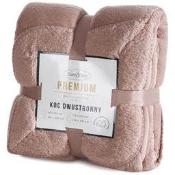 Koc 170 x 210 Mikrofibra Dwustronny Tedy Mocha