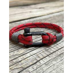 Pakamera Bransoletka szekla męska paracord Argento
