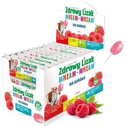 Starpharma Lizak MNIAM-MNIAM Na gardło Malinowy (40 szt.)