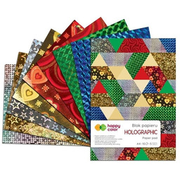 Blok Happy Color A4 10 ark Holographic nr