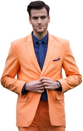 Pomarańczowy garnitur męski ORANGE szyty na miarę