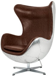 Fotel EGG AVIATOR PU brązowy KH1501100205 - King