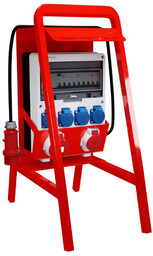 Rozdzielnica budowlana na stojaku zabezpieczenia Siemens pTD-S/FI SET