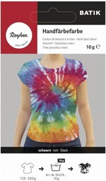 Rayher 35019576 Batik farba do rąk, czarna, torebka