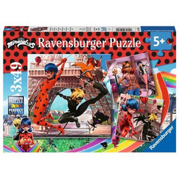 RAVENSBURGER Puzzle Miraculous Biedronka i Czarny Kot 5189