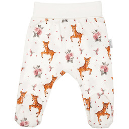 Dziewczęcy półśpioch bawełniany sarenka kremowy Nicol