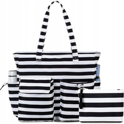 Torba Plażowa Damska Wodoodporna Duża Z Kieszeniami Suwakiem