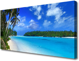Obraz na Płótnie Plaża Palmy Morze